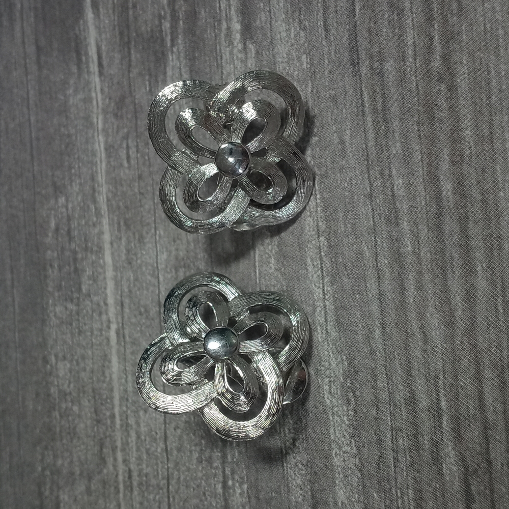 Vintage Monet Silver Earrings